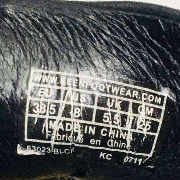 Keen womans black suede sneakers US8 BoxT  lace up - Picture 6 of 7